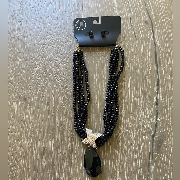 Designs by Jil black beaded necklace - Picture 1 of 4